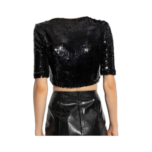 Sportmax Vongola Sequinned Cropped Top