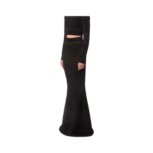 Nina Ricci Tonal Stripe Mermaid Skirt