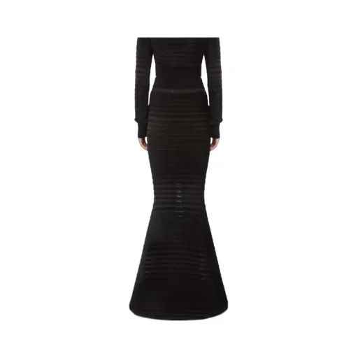 Nina Ricci Tonal Stripe Mermaid Skirt