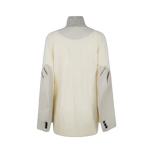 Sacai Panelled Single-Breasted Cardigan