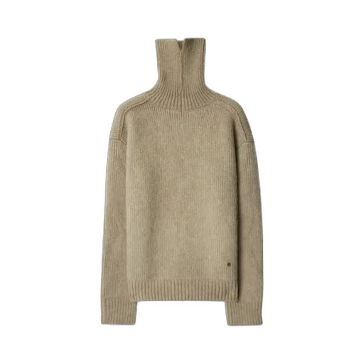 Burberry Logo Plaque Turtleneck Knitted Jumper