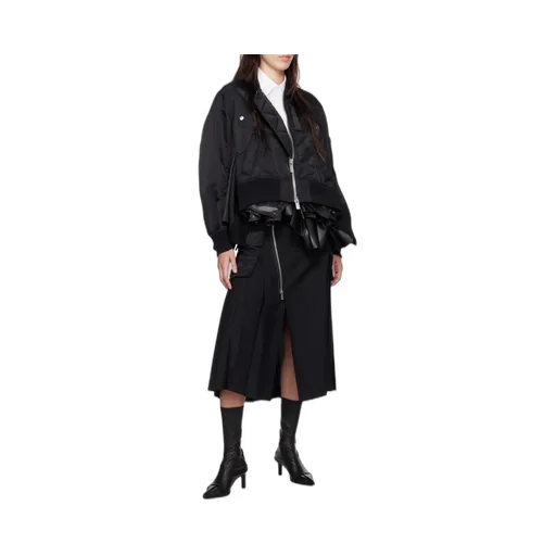 Sacai Zip-Detailed Belted Cargo Midi Skirt