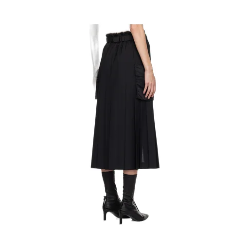 Sacai Zip-Detailed Belted Cargo Midi Skirt