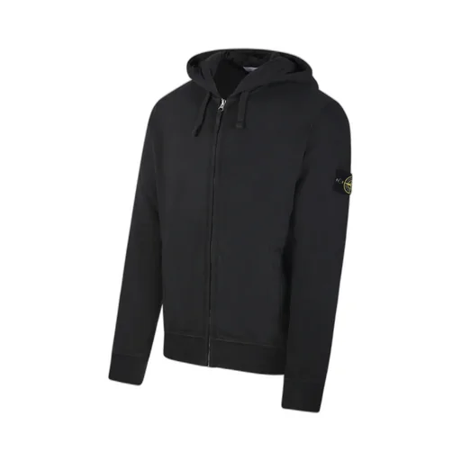 Stone Island Logo Patch Zip-Up Hoodie