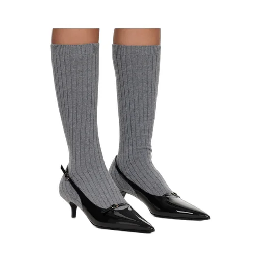 Ribbed Stockings And Boots