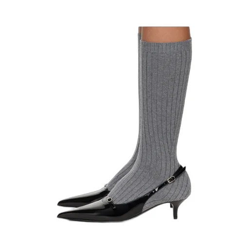 Ribbed Stockings And Boots