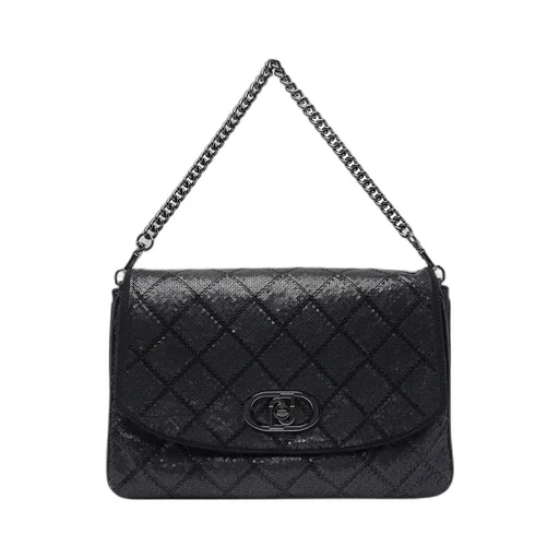 Liu Jo Logo Plaque Sequinned Large Shoulder Bag