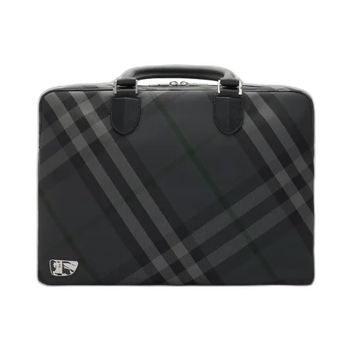 Burberry Grid Check Briefcase