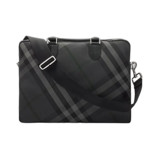 Burberry Grid Check Briefcase