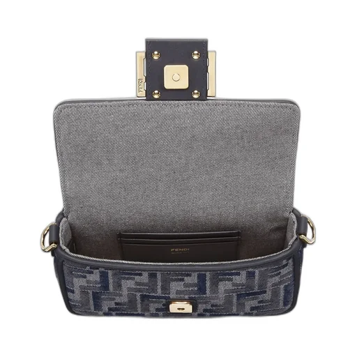 Dark Blue Ff Chenille Bag
