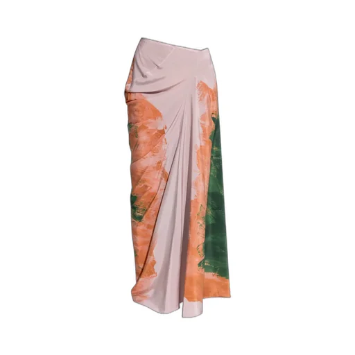 Dries Van Noten Long Draped Skirt