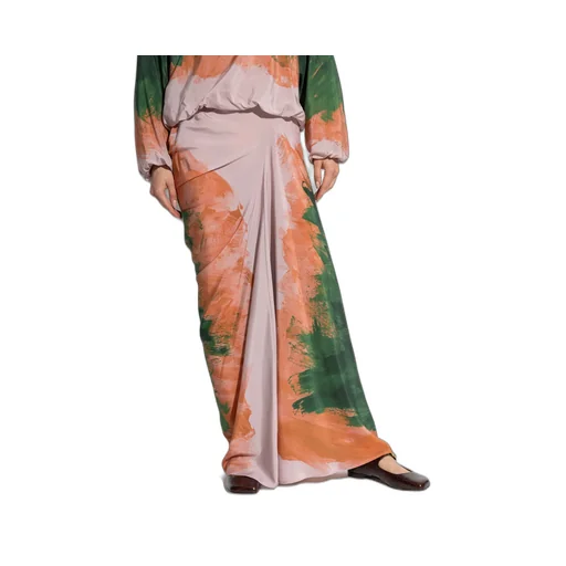 Dries Van Noten Long Draped Skirt