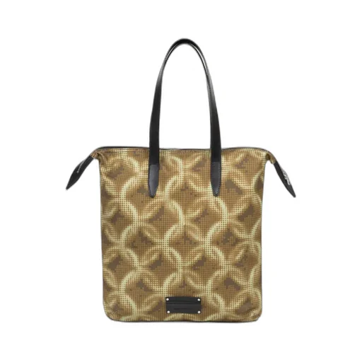 Chain-Print Cotton Tote Bag
