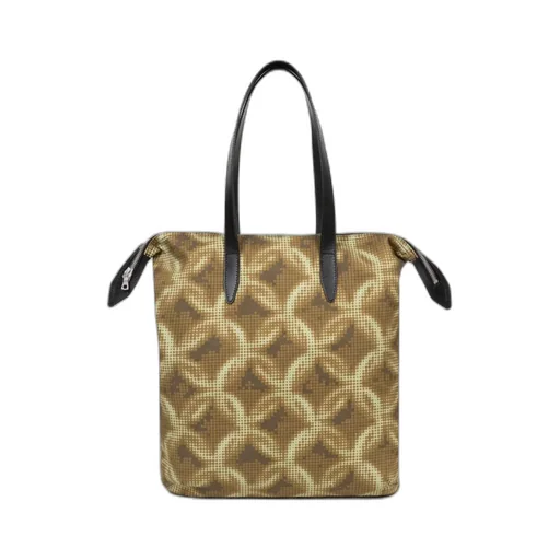 Chain-Print Cotton Tote Bag