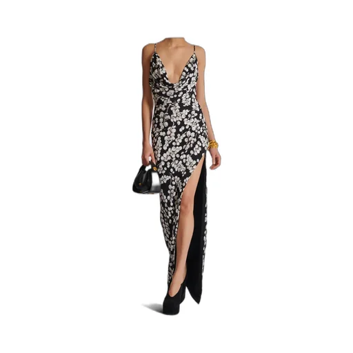Long Dress With Redcurrant Print