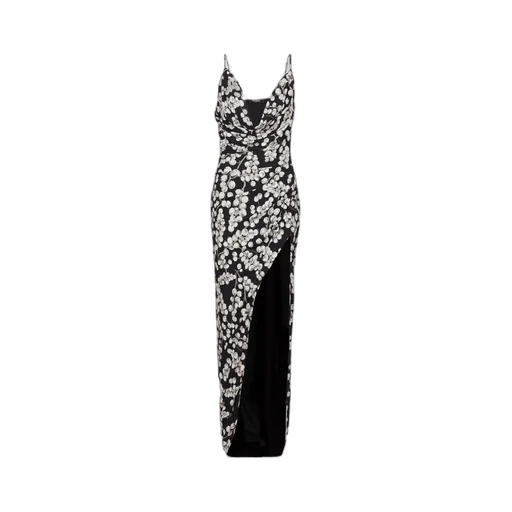 Long Dress With Redcurrant Print