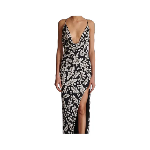 Long Dress With Redcurrant Print