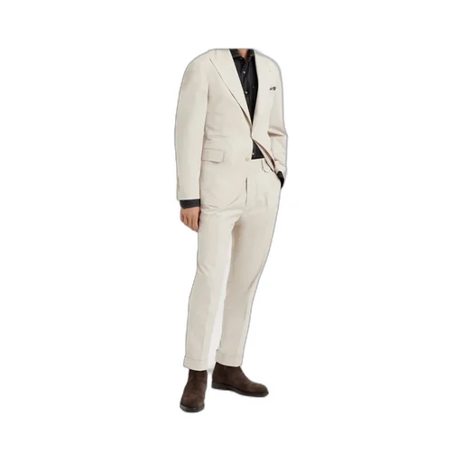 Brunello Cucinelli Single-Breasted Gabardine Suit