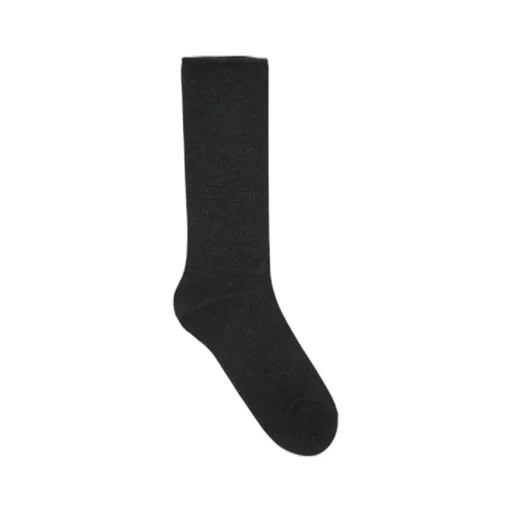 Brunello Cucinelli Fine-Knitted Rolled Trim Socks