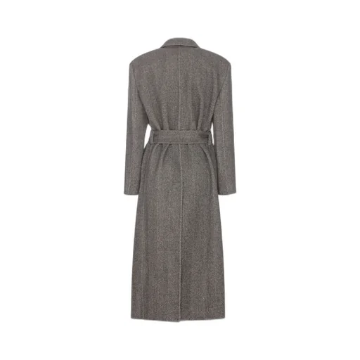 Monili Chain-Embellished Chevron Coat