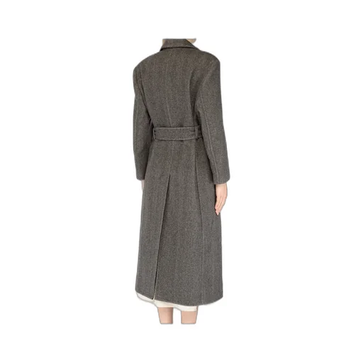 Monili Chain-Embellished Chevron Coat