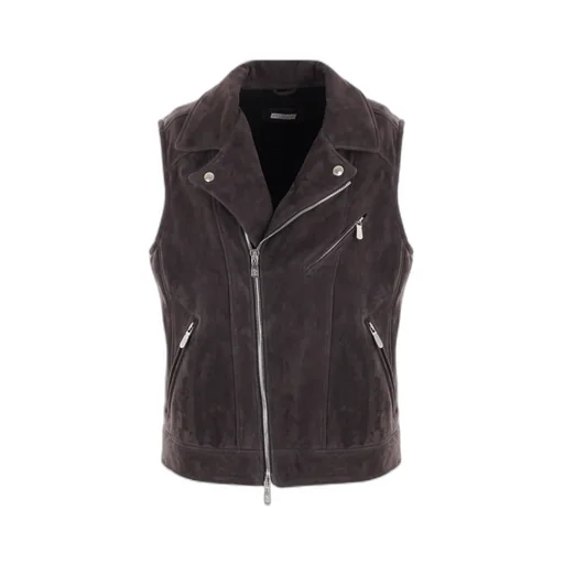 Brunello Cucinelli Zip-Up Biker Gilet