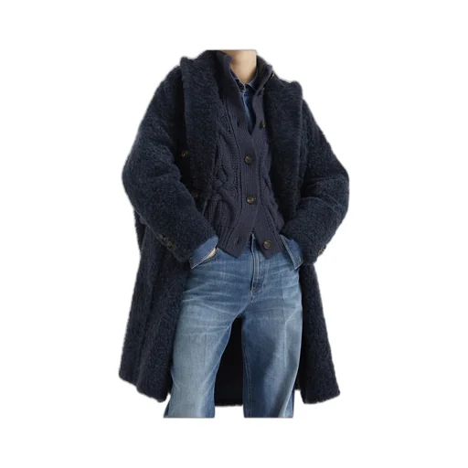 Brunello Cucinelli Embellished Frosty-Effect Shearling Coat