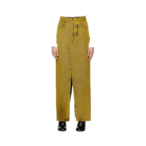 Mm6 Maison Margiela Straight Hem Denim Maxi Skirt
