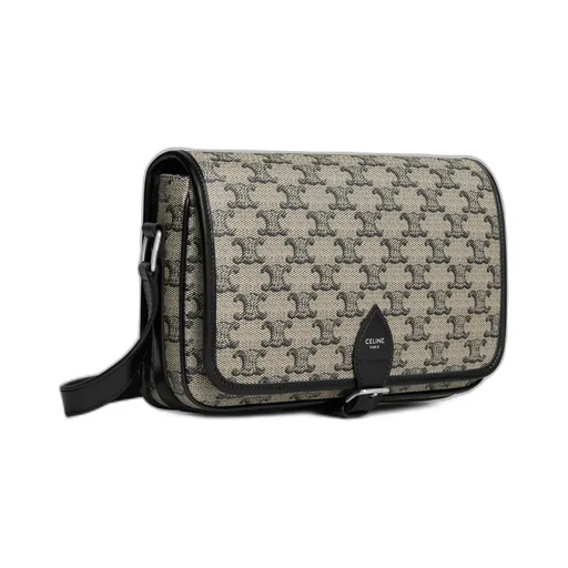 Small Folco Messenger In Triomphe Canvas And Calfskin