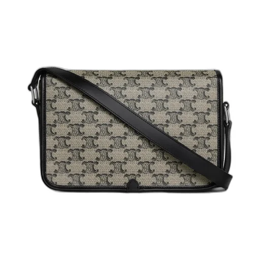 Small Folco Messenger In Triomphe Canvas And Calfskin