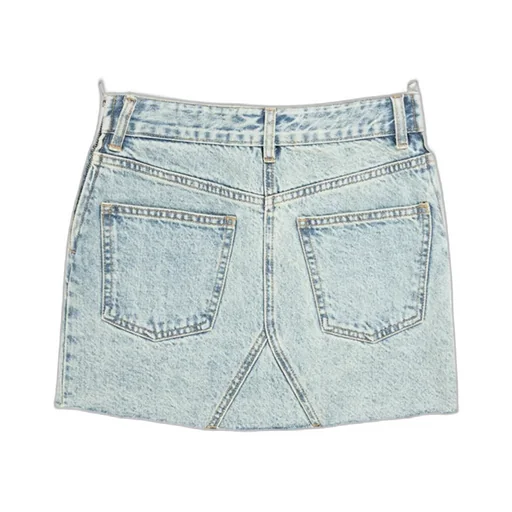 Faded Stitching Denim Shorts