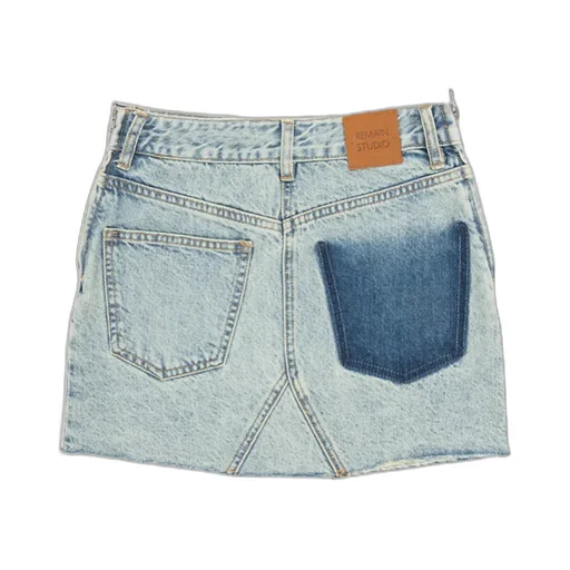Faded Stitching Denim Shorts