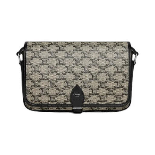 Small Folco Messenger In Triomphe Canvas And Calfskin
