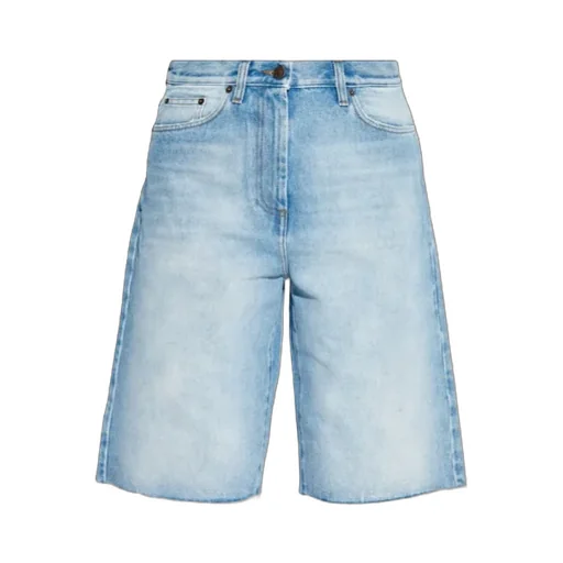 Belt-Loop Denim Shorts