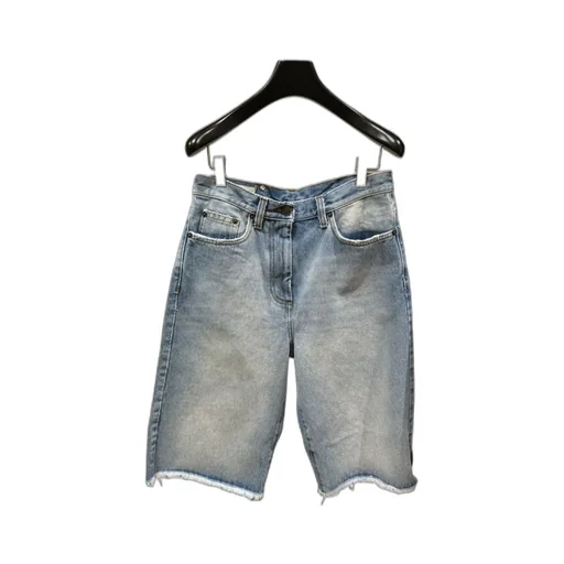 Belt-Loop Denim Shorts