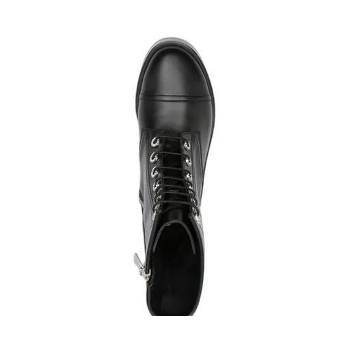 Casadei Round Toe Zipped Lace-Up Boots