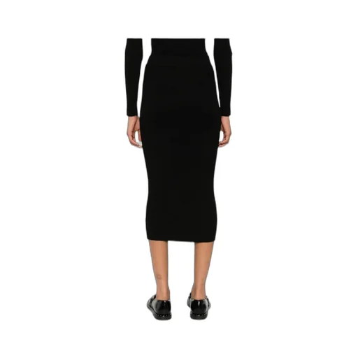 Ribbed-Knit Midi Skirt