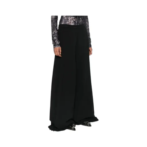 Vetements Logo Embroidered Wide Leg Pants