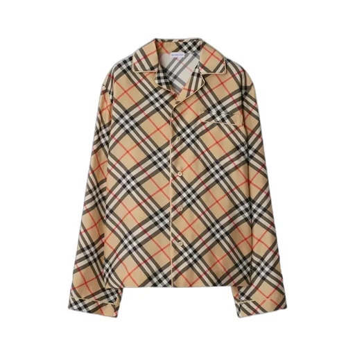 Burberry Vintage Check-Printed Buttoned Pajama Top