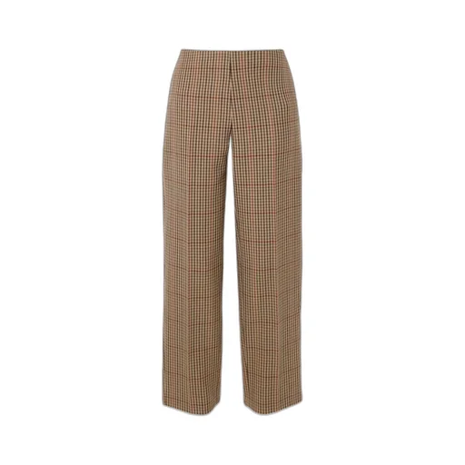 Check Straight Casual Pants