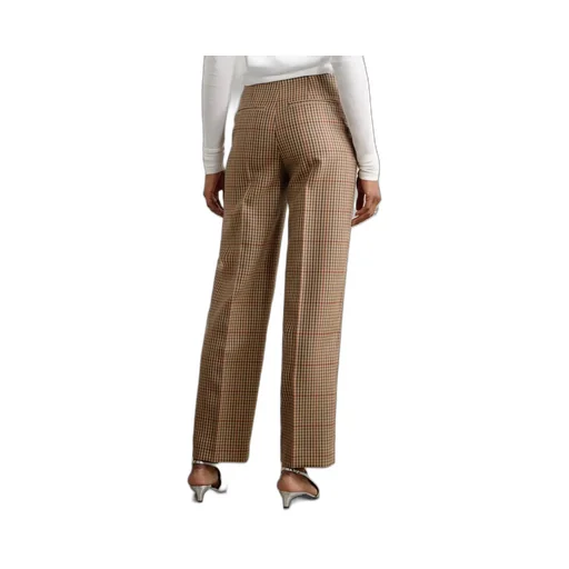 Check Straight Casual Pants