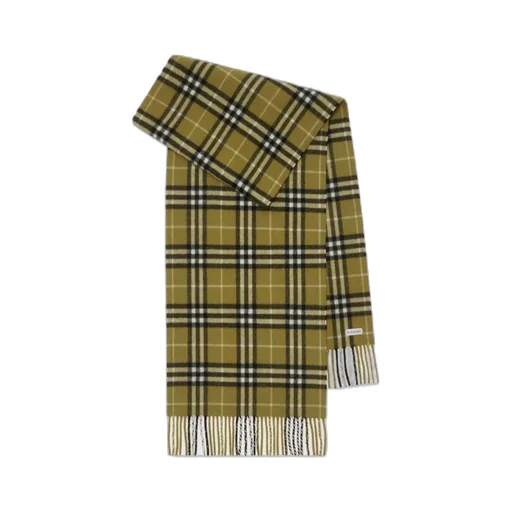 Burberry Checked Fringed-Edge Scarf