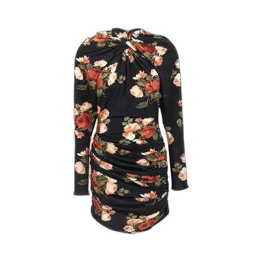 Magda Butrym Floral-Printed Draped Mini Dress