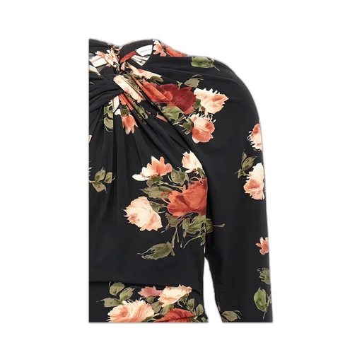 Magda Butrym Floral-Printed Draped Mini Dress
