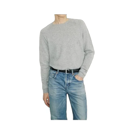 Saint Laurent Logo Embroidered Crewneck Sweatshirt