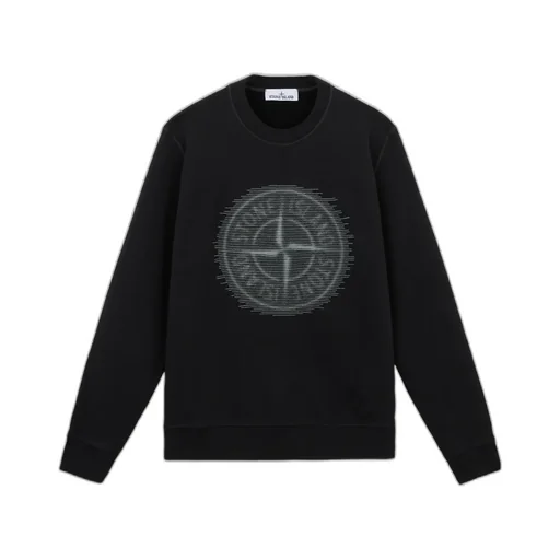Stone Island Optical Three Embroidered Sweatshirt