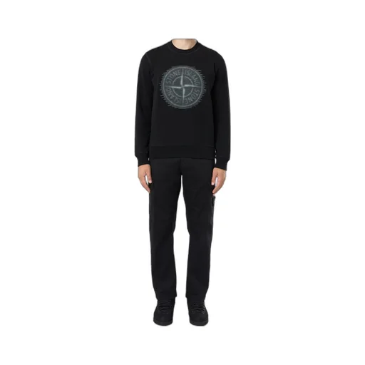 Stone Island Optical Three Embroidered Sweatshirt
