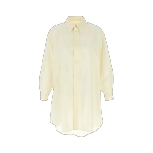 Mm6 Maison Margiela Logo Print Shirt Dress