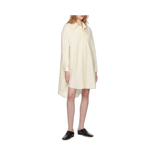 Mm6 Maison Margiela Logo Print Shirt Dress