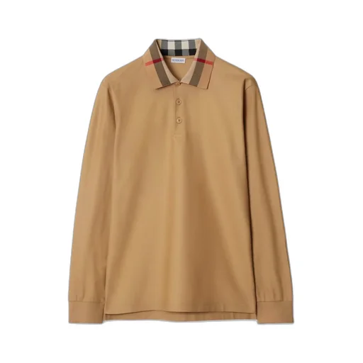 Burberry Check Collar Polo Sweater